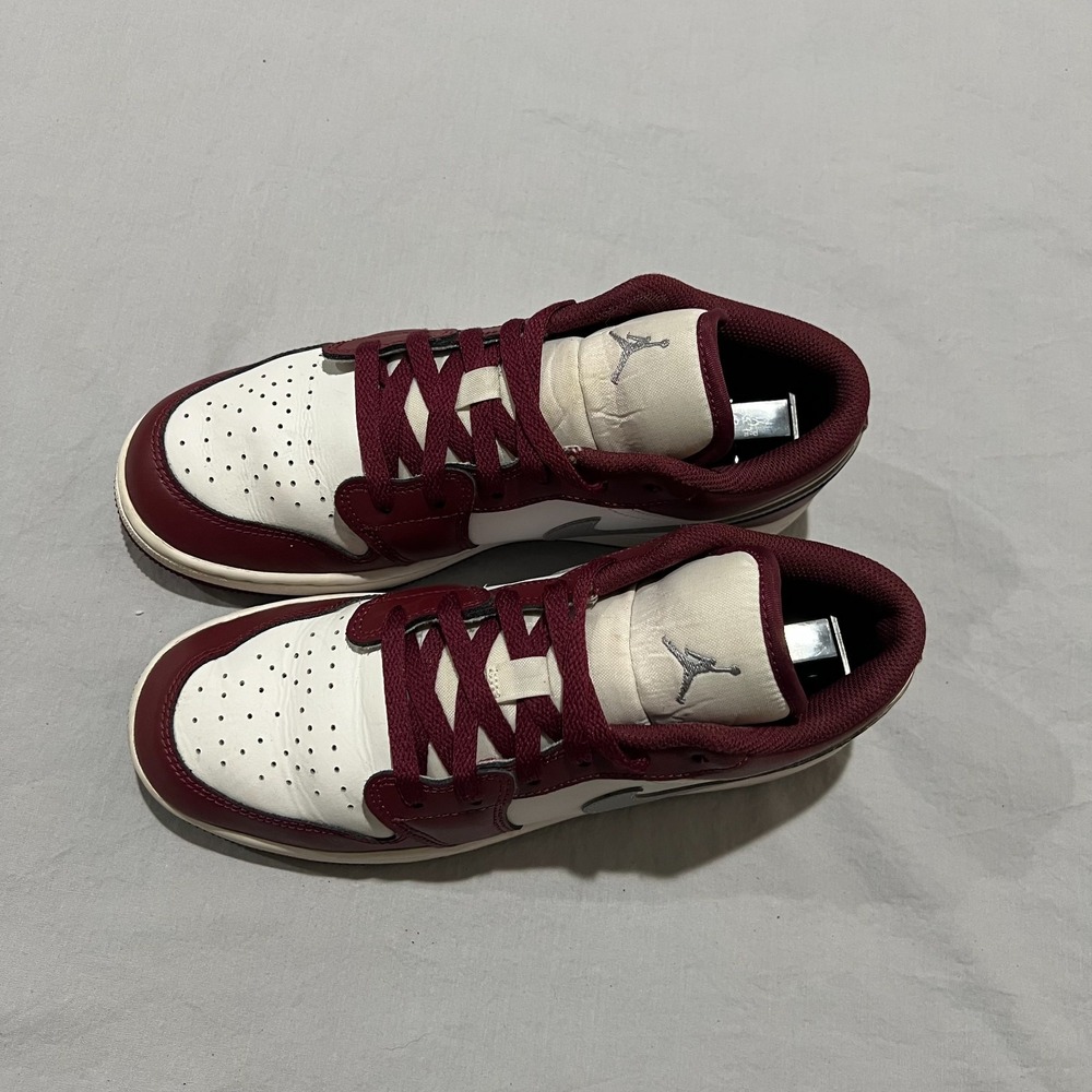 Nike Air Jordan 1 Low GS Womens Cherrywood Red White Low Top Sneakers Size 7.5 - Picture 2 of 6